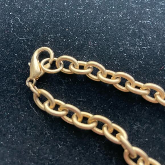 Don Lin sighed vintage gold and oval enamel swirled necklace - Picture 6 of 7